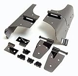Rugged Ridge Black Chrome Trim Accessories for Jeep Door Hinge Kit Jeep CJ5 1976 to 1983 (Late CJ5) Includes Windshield, Door, and Lower Door Hinges