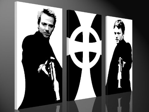 Produkt-Bild: Bild auf Leinwand BOONDOCK SAINTS Kunstdruck als Wandbild, by Tom Harris, Leinwanddruck Bilder fertig zum Aufh&auml;ngen AUFGESPANNT. amazon - Vergleichbar mit einem &Ouml;lbild oder Gem&auml;lde - kein Poster- oder Fototapete druck 130x80cm #e1896