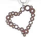 Tubular Wood Heart and Sterling Choker