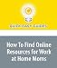 How To Find Online Resources for Work at Home Moms by Quick Easy Guides