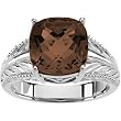 14K Yellow Gold Smoky Quartz Ring