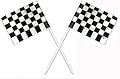 Oasis Supply Cake/Cupcake Topper, Black and White Racing Checkered Flags (1-Pack of 36)