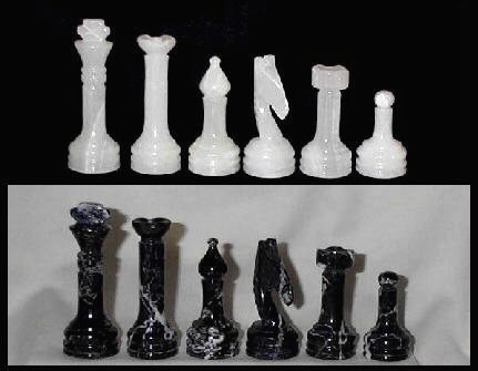 Black & White Marble Chess Pieces Hand Carved Chessmen 41MrqsKYetL Black & White Marble Chess Pieces Hand Carved Chessmen