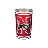 Nebraska Corn Huskers NCAA Tapered Wastebasket (15 Height)