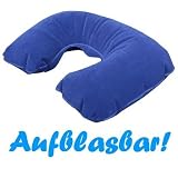 Nackenkissen Reisekissen Nackenh�rnchen - aufblasbare in Blauvon "Relaxdays GmbH"