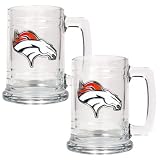 Denver Broncos Set of 2 Beer Mugs