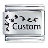 41MrwCFocOL. SL160  Custom Christmas Lights Laser Italian Charms Bracelet Link