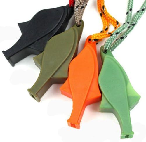 Foocc 10 Pack Outdoor Survival life-saving Whistle Dolphin Whistle With Strap (Color Randomly)