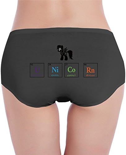 Girl's Sexy Soft Unicorn Of Periodic Table Panty XL Black