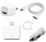 8 to 30 Pin Dock Sync Adapter /Usb Car Ac Charger for Iphone 5 5g Ipod Touch