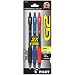 Pilot G2 Retractable Premium Gel Ink Roller Ball Pens, Fine Point, 3-Pack, Assorted Colors, Red/Blue/Black (31023)