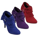 Hailey Jeans Co Womens Buckle Accent High Heel Bootie