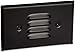 Elco Lighting ELST65B 120V LED Mini Step Light with Louvered Faceplate,black