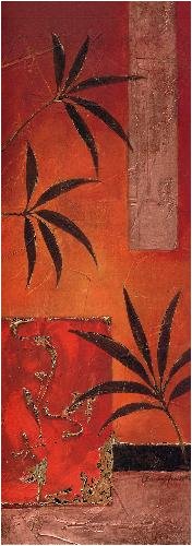 Bamboo Moon III by Claudio Ancilotti Framed with Black Decor Wood Frame 1.25 inch width, 3/4 inch depth