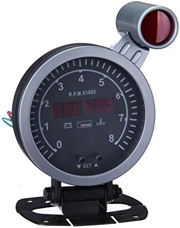 Universal LED Gauge 0-8K RPM Tachometer Shift Lighting w/User Manual