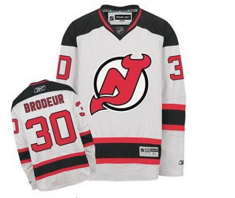 Martin Brodeur Jersey: Reebok White #30 New Jersey Devils Premier Jersey