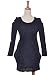 One Size Casual Fancy Faux Mohair Fur Long Sleeve Little Black Short Dress