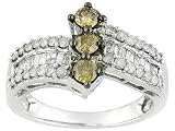 10KT WG 1.00CTW WHITE DIAMOND AND CHOCOLATE DIAMOND RING