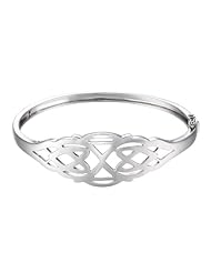 ELLE Jewelry Sterling Silver Openwork Scroll Art Modern Bracelet