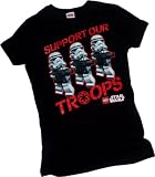 "Support Our Troops" -- Lego Star Wars Crop Sleeve Fitted Juniors T-Shirt