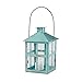Kate Aspen 14135BL Vintage Blue Distressed Large Rustic Lantern Candle Holder