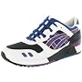 ASICS Gel-Lyte III Mens Lace Up Athletic Running Shoes Sneakers Black White Purple