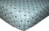 Alli Taylor Circle Time Blue Fitted Sheet in Blue Dot
