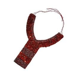 Y Mother of Pearl Neckpiece Red (Femme Frivolity)