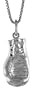 Sterling Silver 7/8 in. (22mm) Tall Boxing Glove (hollow back) Pendant