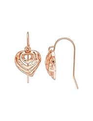 Aloha Heart Earrings in 14K Rose Gold - 11mm