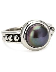 Honora "Pallini" Black Freshwater Cultured Pearl Ring, Size 7