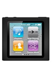 Premium Black Soft Silicon Gel Skin Case Cover for the Apple iPod Nano 6 Gen, 6th Generation