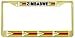Zimbabwe Zimbabwean Flag Gold Tone Metal License Plate Frame Holder