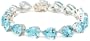 Sterling Silver Blue Topaz Pear-Shaped Bracelet, 7.25"