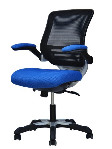 Lexington Modern Focus Office Chair with Blue Mesh Back and Mesh Fabric Seat