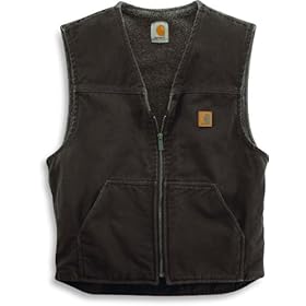 Carhartt Mens Sherpa Lined Sandstone Rugged Vest