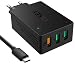 Aukey PA-T2 3 Port USB Wall Charger with Qualcomm Quick Charge 2.0 & Ai Power Smart Charging (Black) RS.1225.00