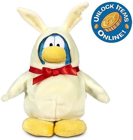 Club Penguin 6'' Limited Edition Penguin Plush - White Chocolate Bunny by jacks pacific