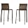 Baxton Studio 35-1/2-Inch-Tall Leather Counter Stool, Set of 2, Espresso Brown