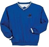 Personalized custom embroidered snowmobile design on nylon windshirt