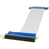 PCI-E 8X to 16X Slot Riser Card Flexible Ribbon Extension Cable Cord