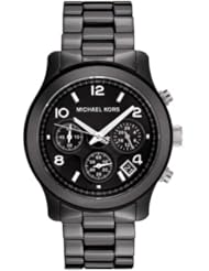 Michael Kors Womens MK5162 Black Ceramic Runway Watch