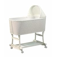 Burlington Baby Wicker Bassinet Cradle, White