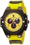 Chase-Durer Men's 779.4BYB Conquest Sport Chronograph Stainless Steel and Yellow Rubber Watch