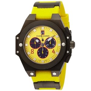 Buy Chase-Durer Mens 779.4BYB Conquest Sport Chronograph Stainless Steel and Yellow Rubber Watch