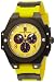 Chase-Durer Men's 779.4BYB Conquest Sport Chronograph Stainless Steel and Yellow Rubber Watch