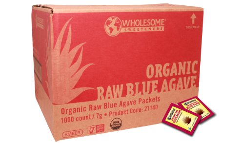 Wholesome Sweeteners Organic Raw Blue Agave Packets, 1000-Count