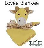 Miyim Simply Organic Lovie Blankie, Giraffe, 0-3 Months