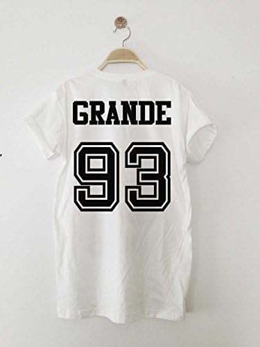 Size "L" White Color Ariana Grande 93 T Shirt Unisex/ Disney T Shirt / Quote T Shirt / Slogan T Shirt /Silk Screen Printed with 100% Soft Cotton High Quality