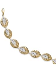Leslies 14k Two-tone Fancy Bracelet Length 7.5"